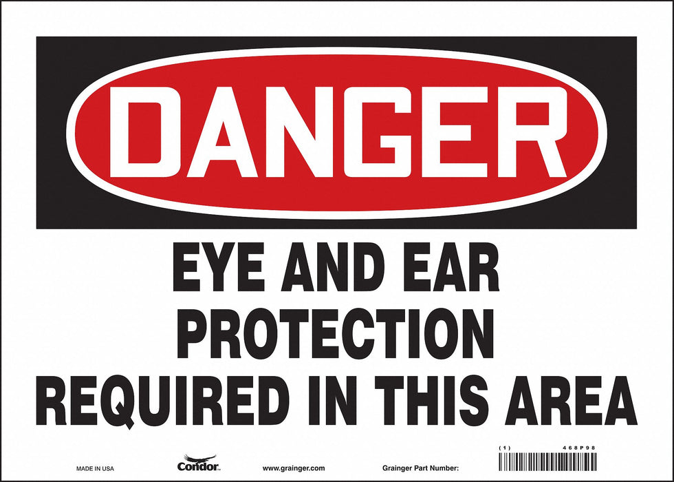 Safety Sign 10 in x 14 in Vinyl