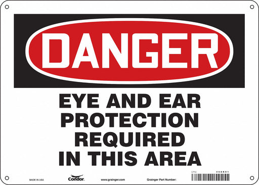 Safety Sign 10 in x 14 in Aluminum
