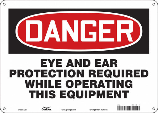 Safety Sign 10 in x 14 in Aluminum