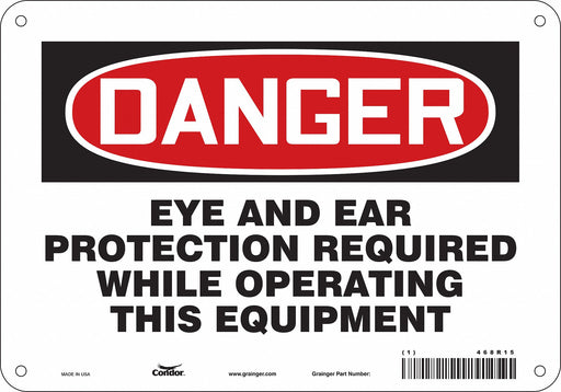 Safety Sign 7 in x 10 in Polyethylene
