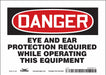 Safety Sign 5 in x 7 in Vinyl
