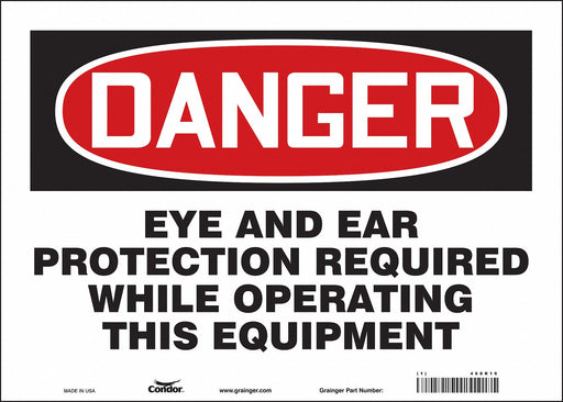 Safety Sign 10 in x 14 in Vinyl