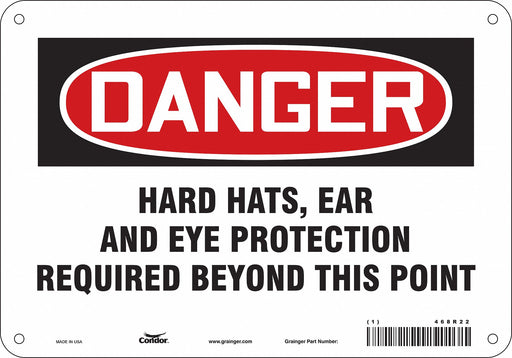 Safety Sign 7 inx10 in Polyethylene