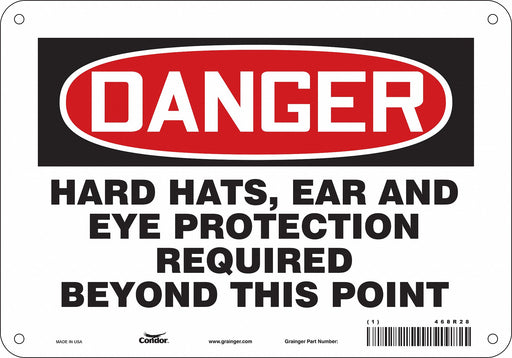 Safety Sign 7 in x 10 in Polyethylene