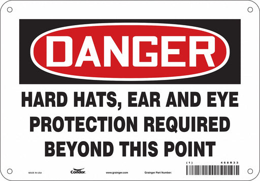 Safety Sign 7 in x 10 in Aluminum
