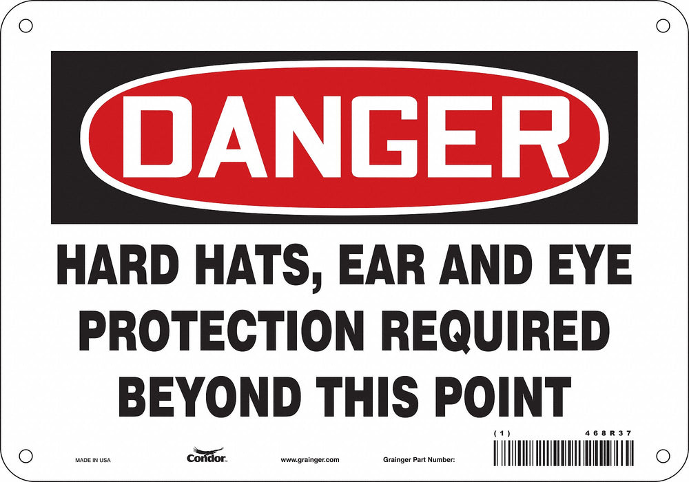 Safety Sign 7 in x 10 in Polyethylene