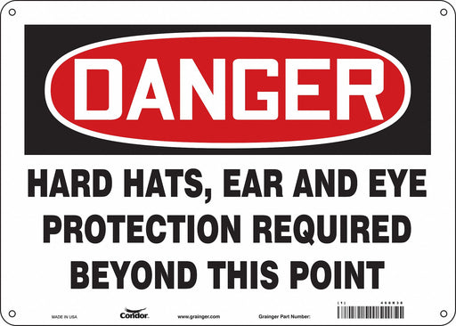 Safety Sign 10 in x 14 in Polyethylene