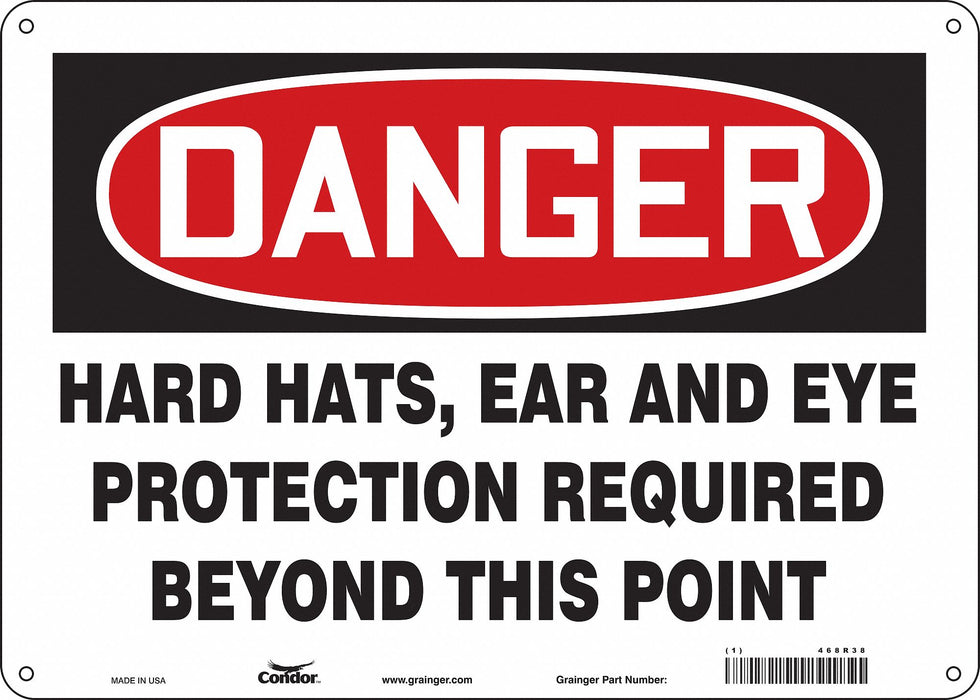 Safety Sign 10 in x 14 in Polyethylene