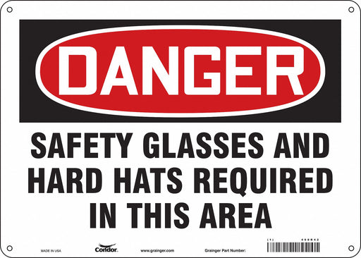 Safety Sign 10 inx14 in Aluminum
