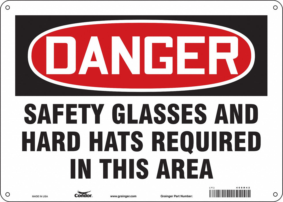 Safety Sign 10 inx14 in Aluminum
