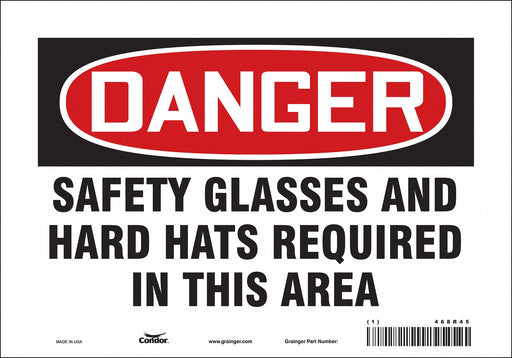 Safety Sign 7 inx10 in Vinyl