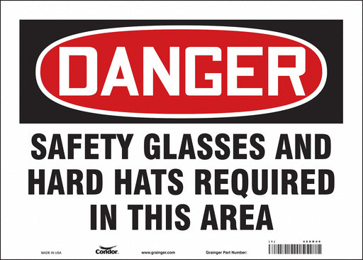 Safety Sign 10 in x 14 in Vinyl