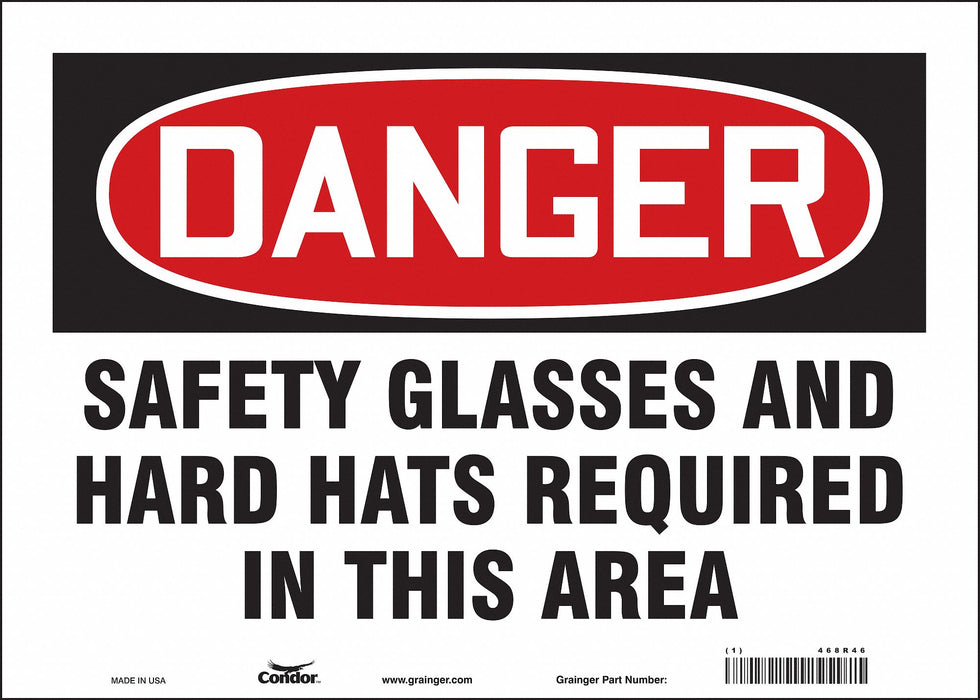 Safety Sign 10 in x 14 in Vinyl