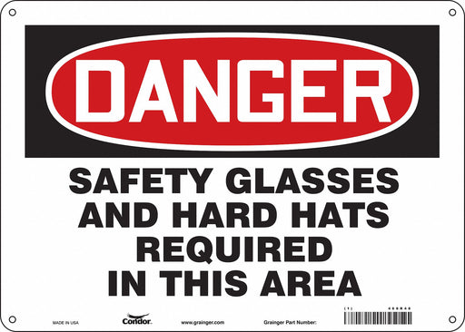 Safety Sign 10 in x 14 in Aluminum