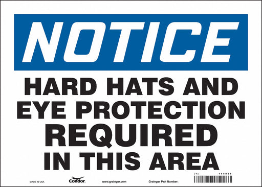 Safety Sign 10 in x 14 in Vinyl