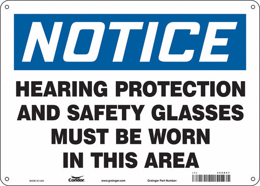 Safety Sign 10 inx14 in Aluminum
