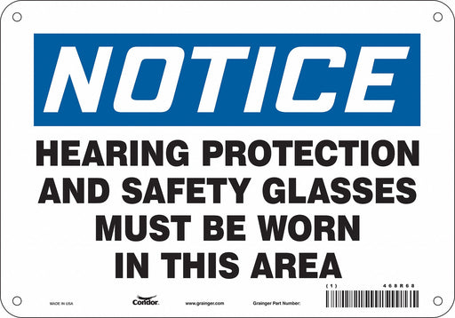 Safety Sign 7 inx10 in Polyethylene
