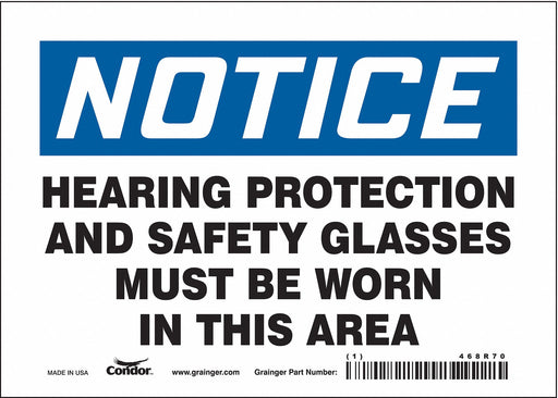 Safety Sign 5 inx7 in Vinyl