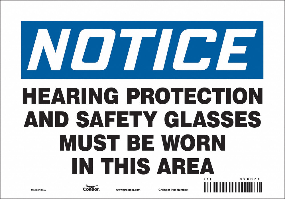 Safety Sign 7 in x 10 in Vinyl