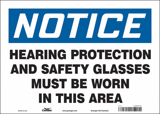 Safety Sign 10 in x 14 in Vinyl