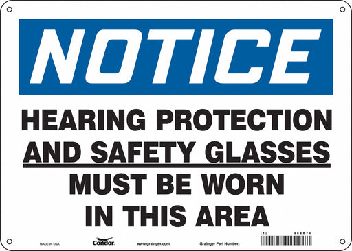 Safety Sign 10 inx14 in Aluminum