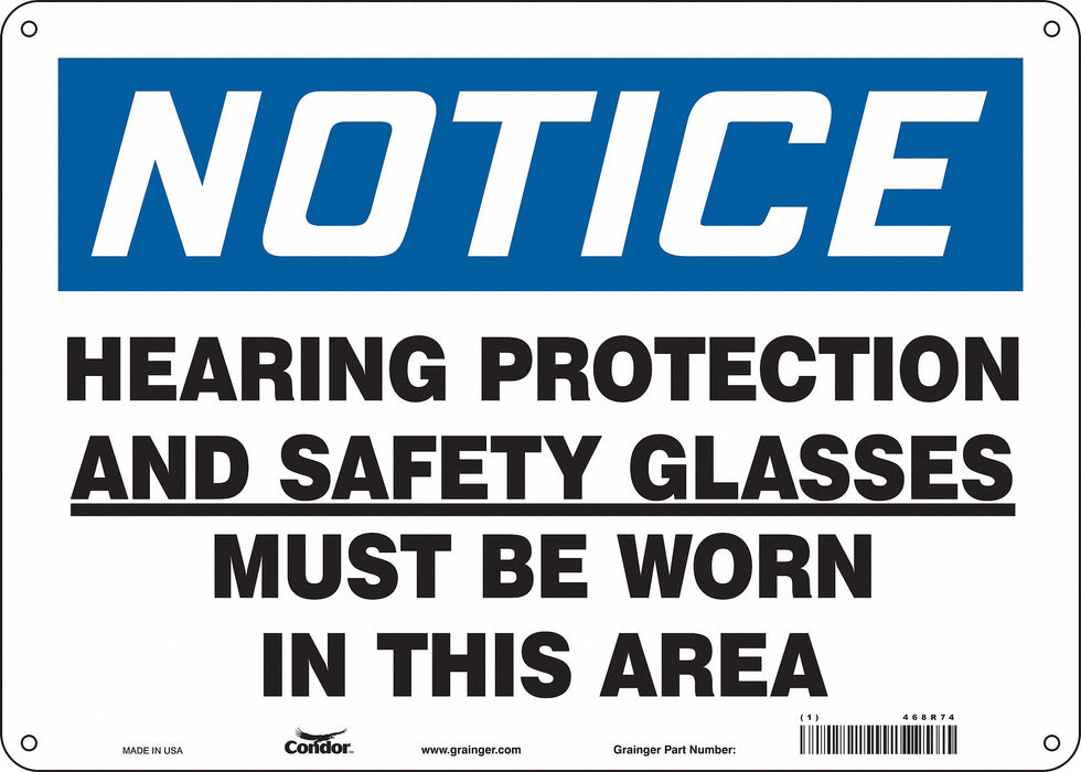 Safety Sign 10 inx14 in Aluminum