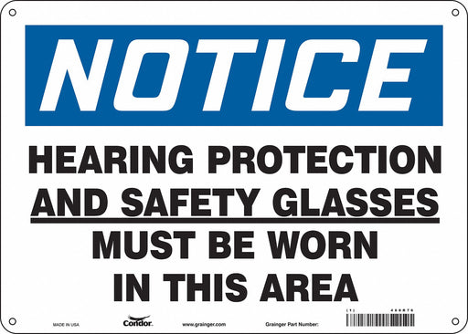 Safety Sign 10 inx14 in Polyethylene