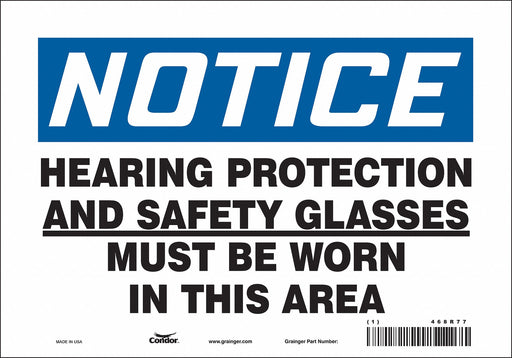 Safety Sign 7 in x 10 in Vinyl