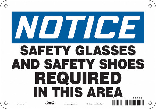 Safety Sign 7 in x 10 in Aluminum