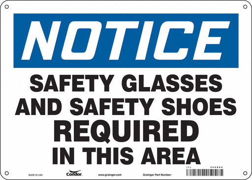 Safety Sign 10 inx14 in Aluminum