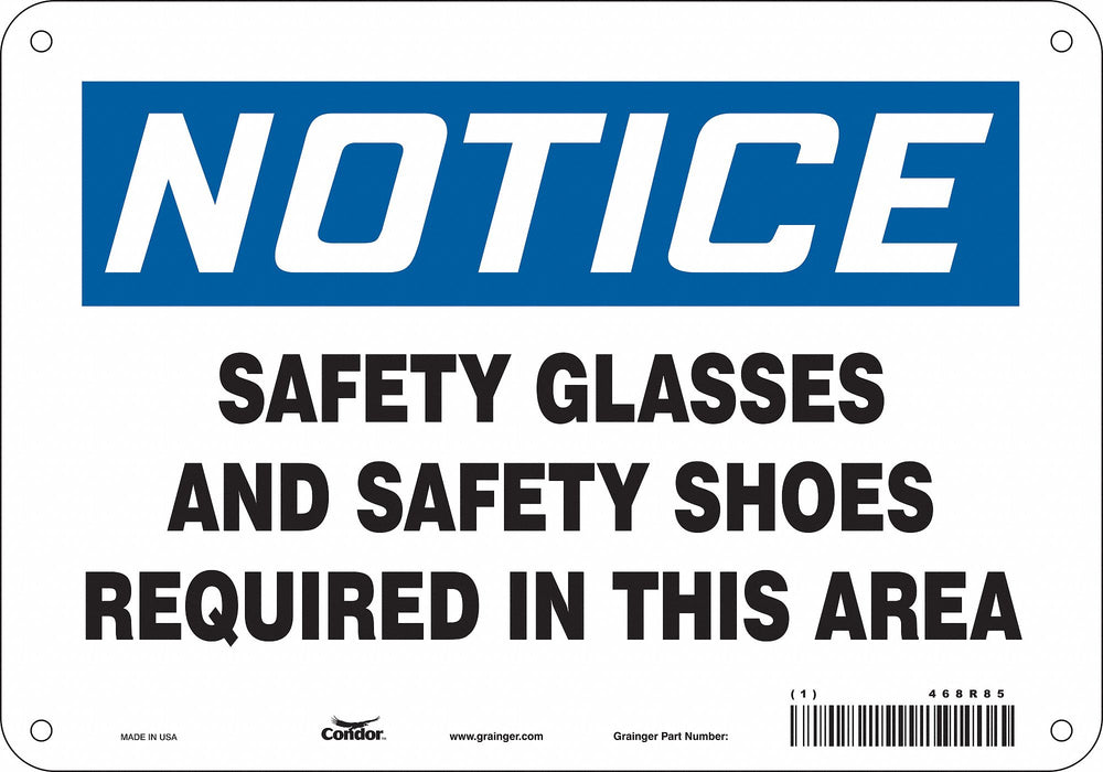 Safety Sign 7 in x 10 in Aluminum