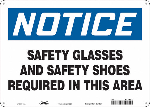 Safety Sign 10 in x 14 in Polyethylene