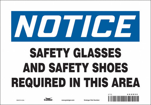 Safety Sign 7 inx10 in Vinyl