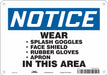 Safety Sign 7 inx10 in Polyethylene