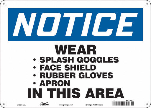 Safety Sign 10 inx14 in Polyethylene