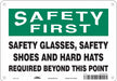 Safety Sign 7 in x 10 in Aluminum