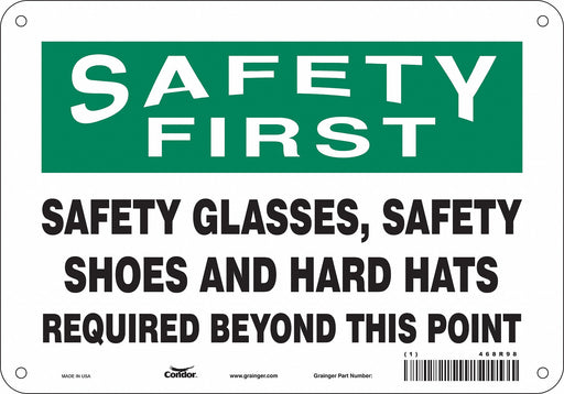 Safety Sign 7 in x 10 in Aluminum