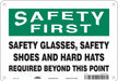 Safety Sign 7 in x 10 in Polyethylene