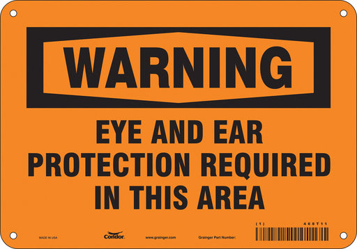 Safety Sign 7 in x 10 in Aluminum
