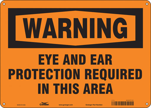 Safety Sign 10 inx14 in Aluminum