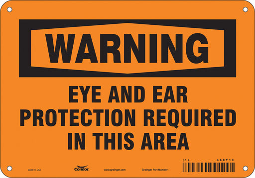 Safety Sign 7 in x 10 in Polyethylene