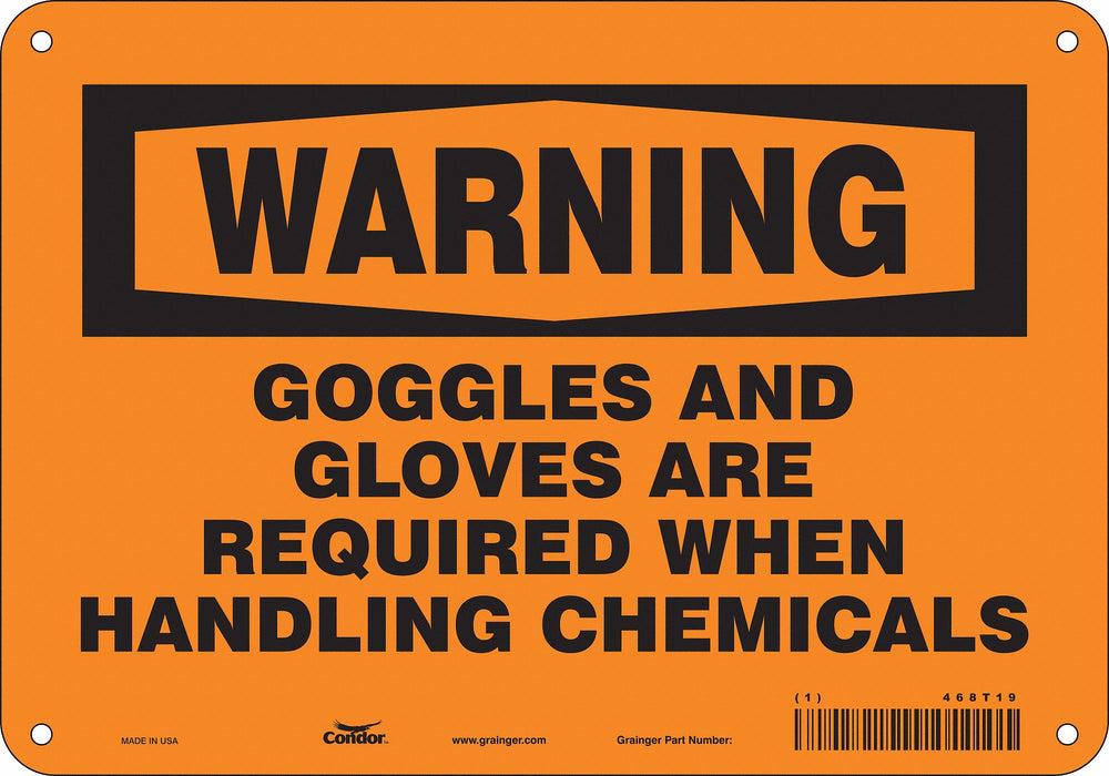 Safety Sign 7 inx10 in Polyethylene