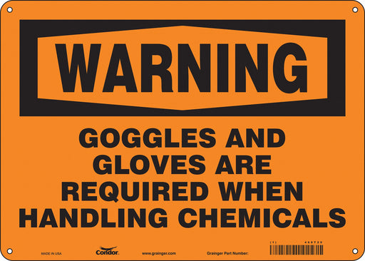 Safety Sign 10 inx14 in Polyethylene