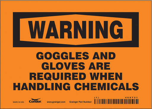 Safety Sign 5 in x 7 in Vinyl