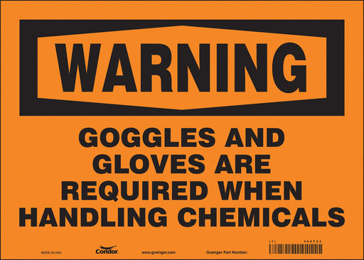 Safety Sign 10 in x 14 in Vinyl