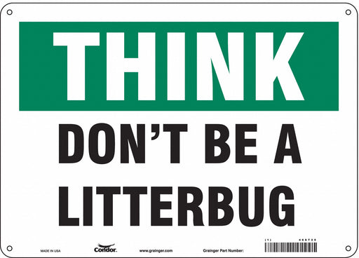 Safety Sign 10 in x 14 in Aluminum