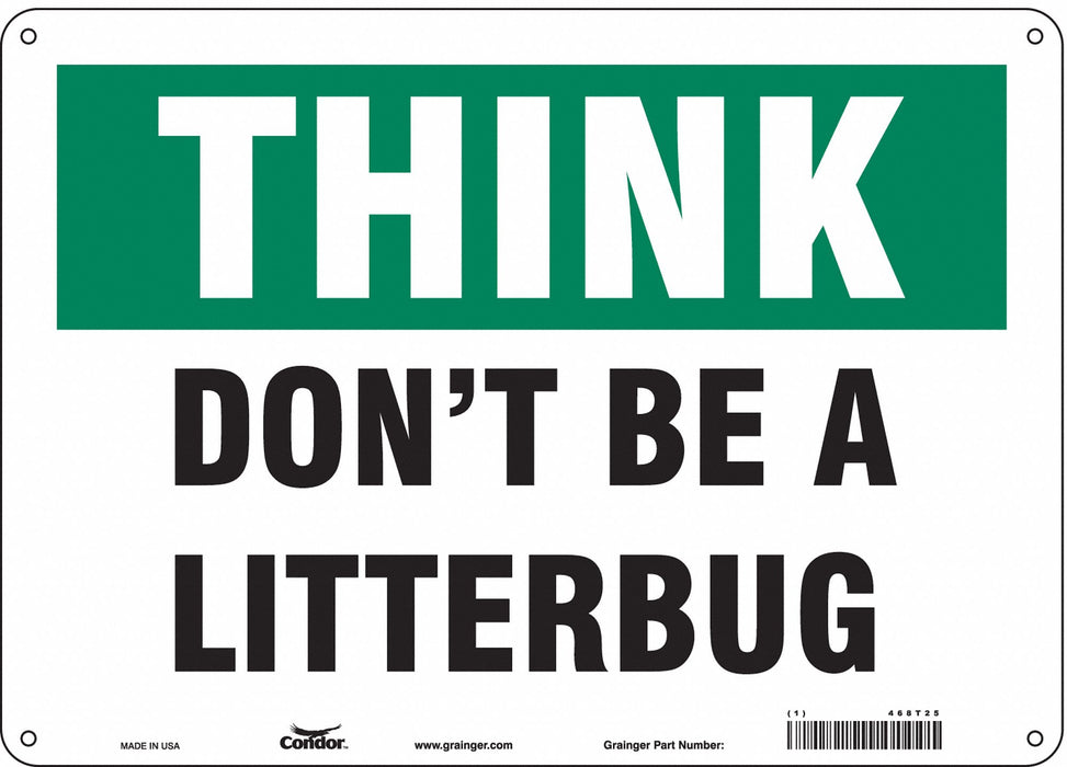 Safety Sign 10 in x 14 in Aluminum