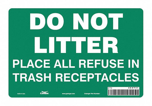 Safety Sign 7 in x 10 in Aluminum