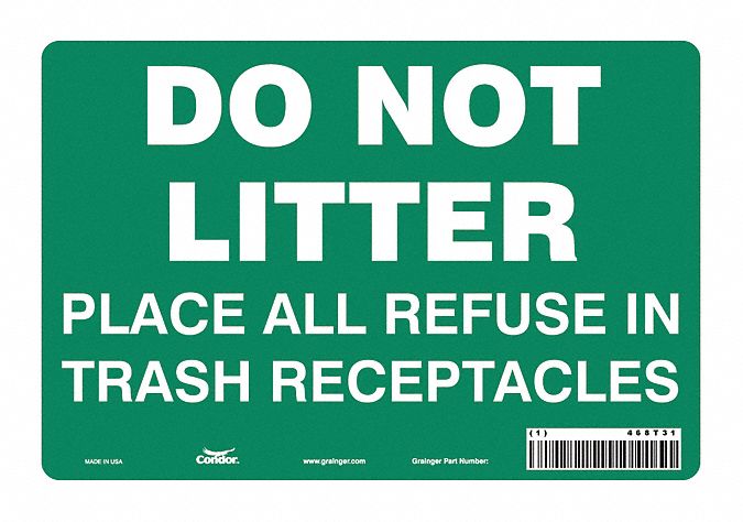 Safety Sign 7 in x 10 in Aluminum