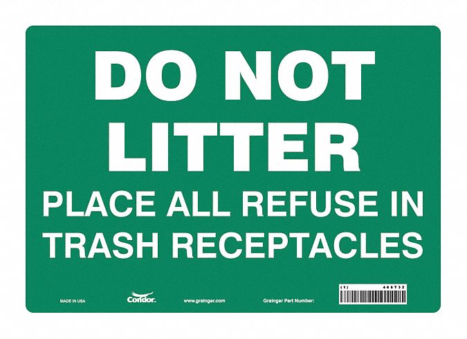 Safety Sign 10 in x 14 in Aluminum